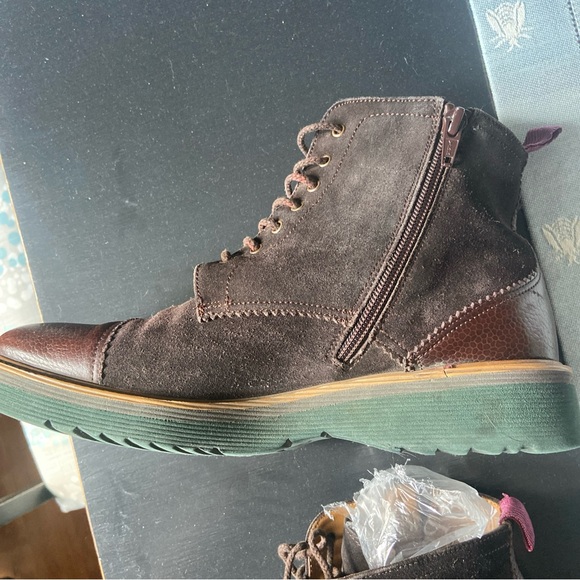 Pertini Spain Boots Men's 9.5, 40 EU Brown Suede Lace Up Leather Almond Toe~ - Picture 2 of 12